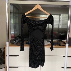 Naked Wardrobe Black Leopard Print Dress